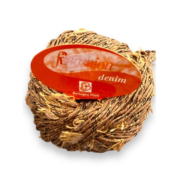 3 Skeins Bertagna Filati FASHION DENIM Yarn | 203 Golden Brown - Picture 6 of 9